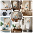thumbnail image 6 of Ships Next Day Canvas Wall Art 8"x8",Orange Blue Pumpkin Fall Wood Framed Canvas Print Painting,Thanksgiving Wheat Botanical Vintage Ready to Hang Picture Wall Decor for Bathroom Nursery Kitchen, 6 of 9