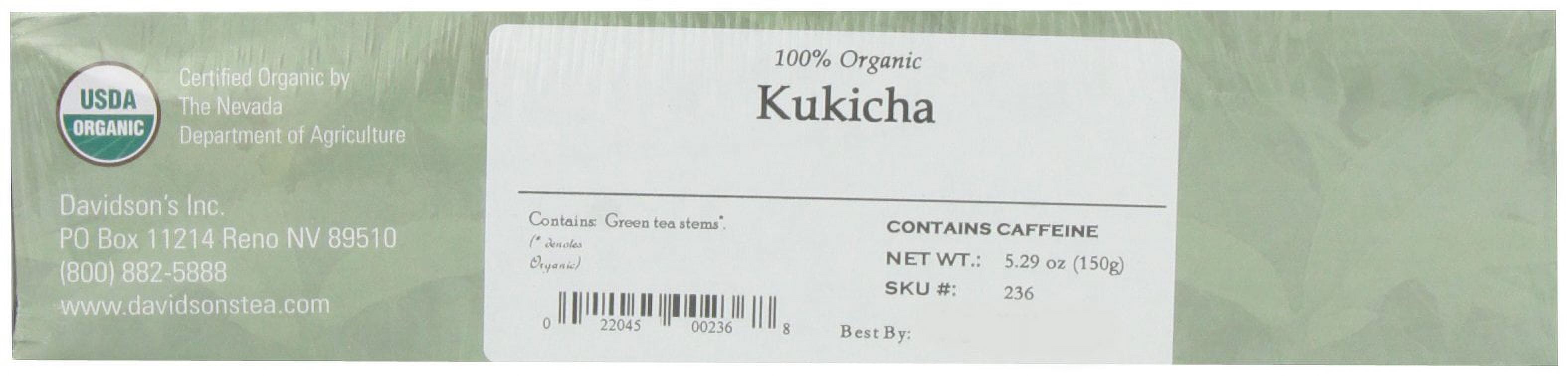 Davidsons Organics 236 Kukicha Herbal Tea - Box of 100
