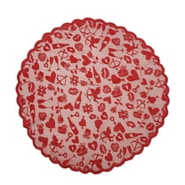 YIKA 40.6 Inches Valentine's Day Round Tablecloth Romantic Heart Art Texture For Catering Wedding Kitchen Party Holiday Picnic Home Decor