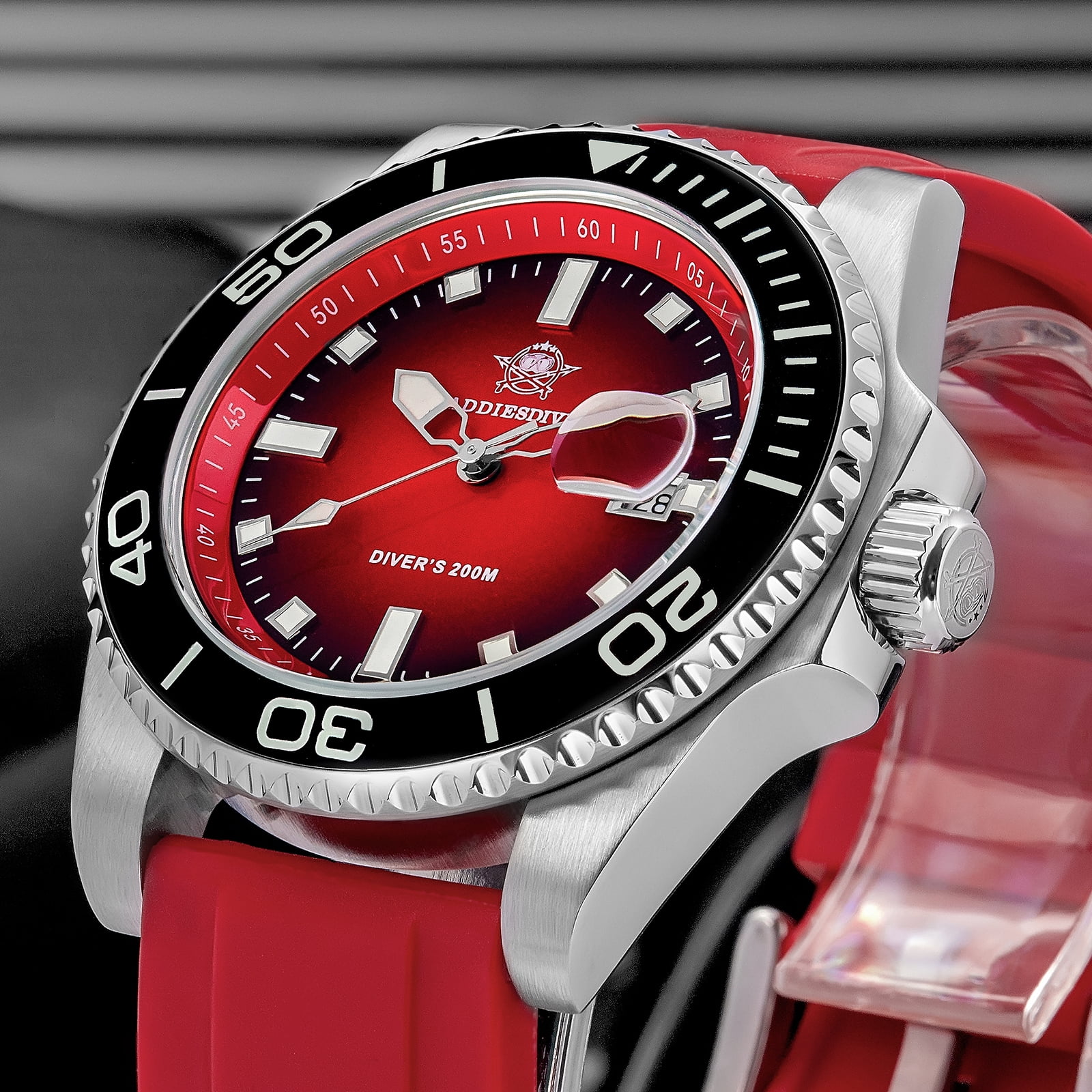 ADDIESDIVE Professional Dive Watch - Japanese Quartz Movement, 200M Waterproof Quartz Watch with Ceramic Rotating Bezel & Super Luminous