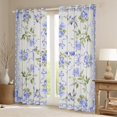 thumbnail image 2 of Homewish Cartoon Ribbon Bowknot Curtains Pack of 2 (42x84 Each),Purple Flower Floral Curtains Blackout,Rustic Natural Plant Bedroom Curtains For Girls Kids,Luxury Bedroom Decor, 2 of 6