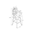 thumbnail image 5 of Home Square 2-Piece 24" Metal Swivel Counter Stool Set in Dark Brown, 5 of 10