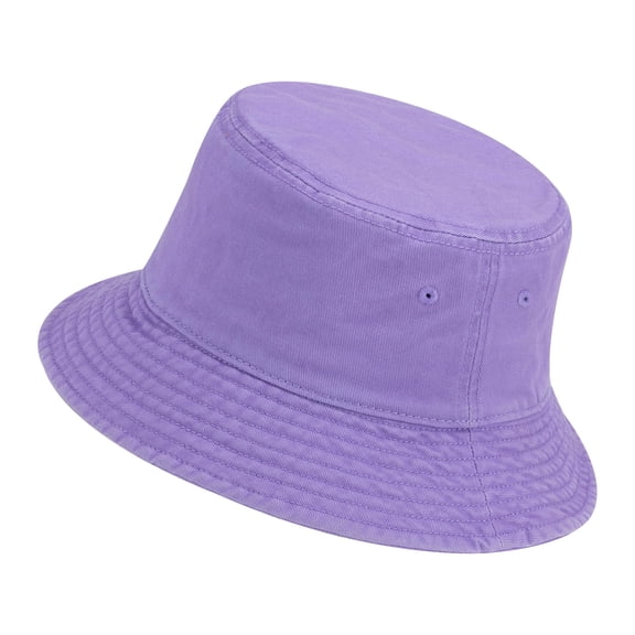 TOPTIE Blank Cotton Bucket Hat Fishing Hunting Hat Unisex Summer Outdoor Cap-Purple