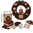 thumbnail image 2 of Christmas Fabric Wreath DIY Kit, Fabric Patchwork Wreath Making Set, Holiday Front Door Wall Hanging Decor for Xmas Home Decor, 2 of 6