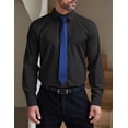 thumbnail image 3 of COOFANDY Mens Button Up Shirts Long Sleeve Dressy Formal Business Shirt Wrinkle-Free Normal Spread Collar Relaxed Fit Business Casual Dress Shirts, 3 of 5