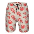 thumbnail image 3 of Balery Crab Lobster 1 Traje de Baño Estilo Hawaiano para Hombre, Shorts de Secado Rápido con Bolsillos-Small, 3 of 6