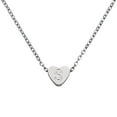 thumbnail image 1 of Collar Inicial de Corazón Uxcell para Mujeres, Cadena de Acero Inoxidable Baño de Oro de 18K, Collar Personalizado con Letra S para Regalos de Joyería para Mujeres, Tono Plateado, 1 of 6