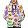 thumbnail image 4 of Bingfone Dog Doing Yoga Men'S Drawstring Hoodie Long Sleeve Pocket Sweatshirts-Xx-Large, 4 of 9