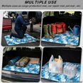 thumbnail image 3 of FOR U DESIGNS Blue Tie Dye Tropical Monstera Print Car Trunk Mat 29" x 39" Durable Cargo Mat Washable Cargo Liner Rear Trunk Liner Non-Slip Vehicle Interior Accessories for Car Van SUV, 3 of 7