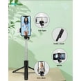 thumbnail image 3 of InnotechSC Trípode para Selfies con Luz, Palo para Selfies de 45'' con Control Remoto Inalámbrico, Trípode Portátil para Teléfono Compatible con iPhone 15 Pro Max/15/14/13, Samsung Android, 3 of 9