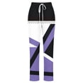 thumbnail image 4 of SELONE Straight Baggy Pants Women Plus Size Mid Rise with Pockets Polyester Athletic Pants Ankle Length Baggy Straight Leg Athletic Pants Purple XL, 4 of 4