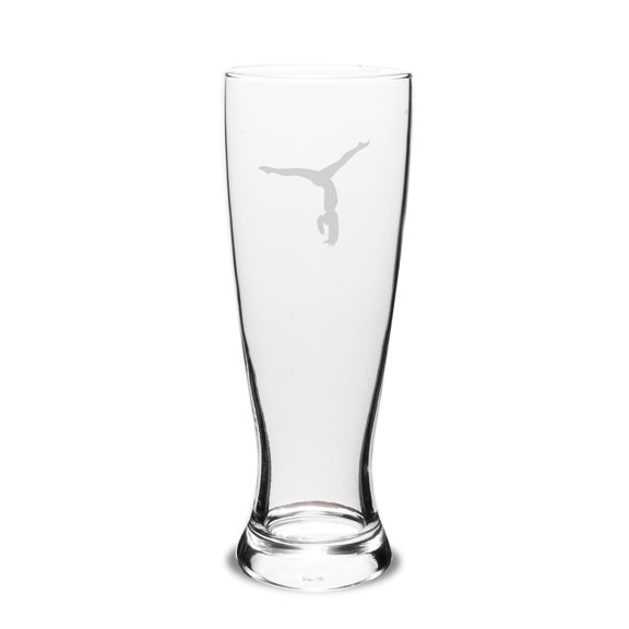 Gymnast Handstand 23oz Deep Etched University Pilsner