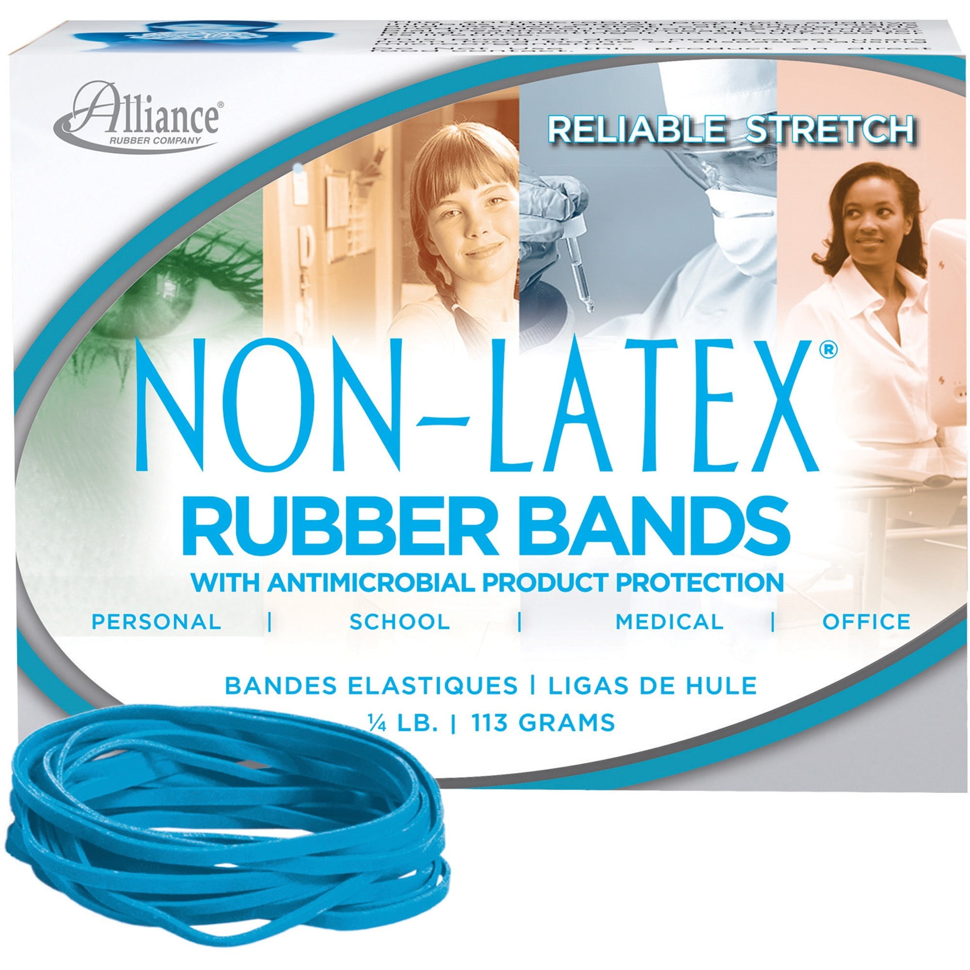 NonLatex, ALL42339, Rubber Bands with Antimicrobial Product Protection