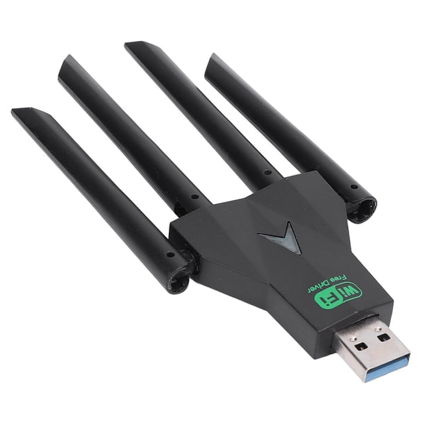 Adaptador De Red Inalámbrica, 4 Antenas Plug And Play Adaptador WiFi USB Señal Estable 1300 Mbps Para Wins XP 7 8 8.1 10 11