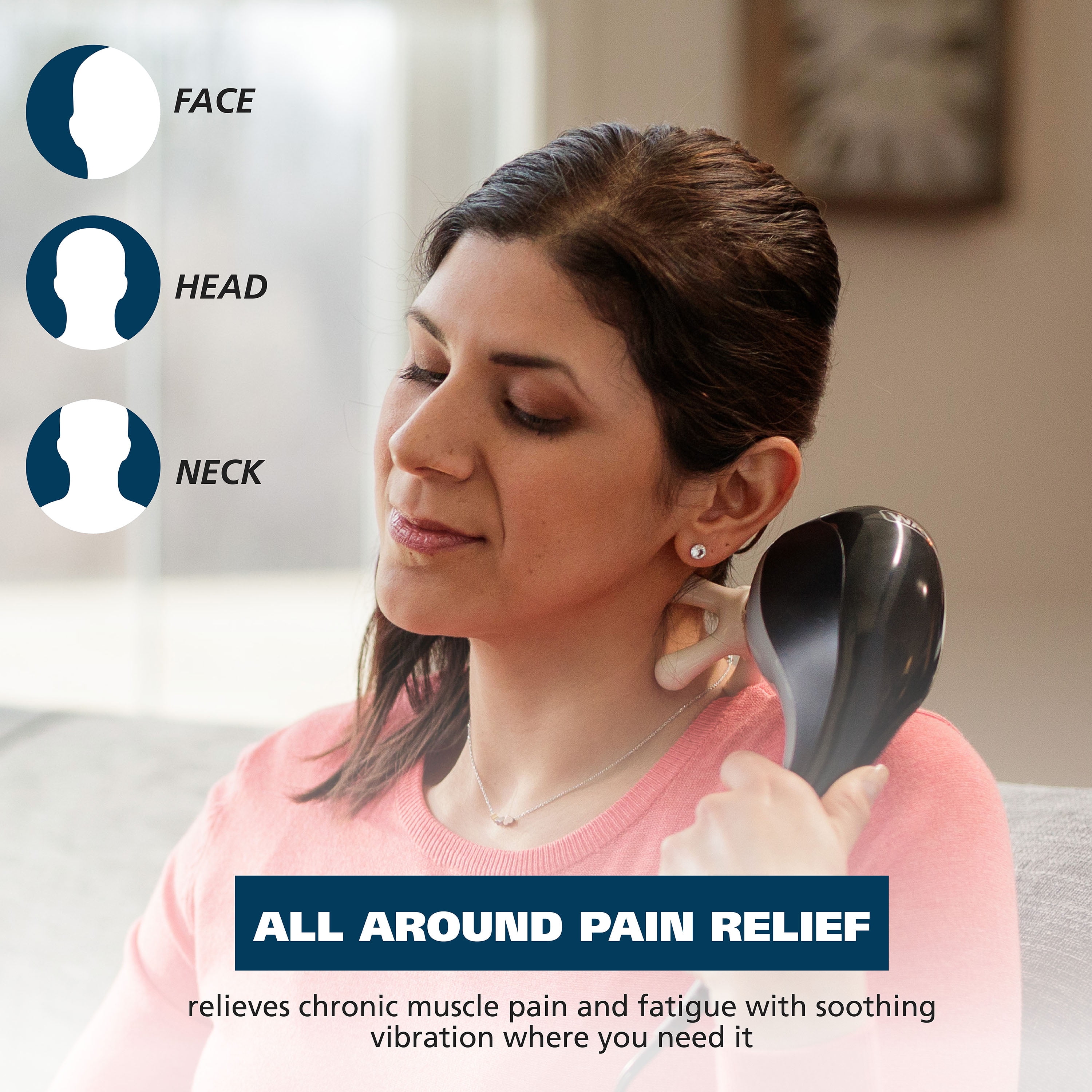 Wahl 2-Speed Corded Total Body Hand-Held Gentle Vibration Massager for Men & Women 4259