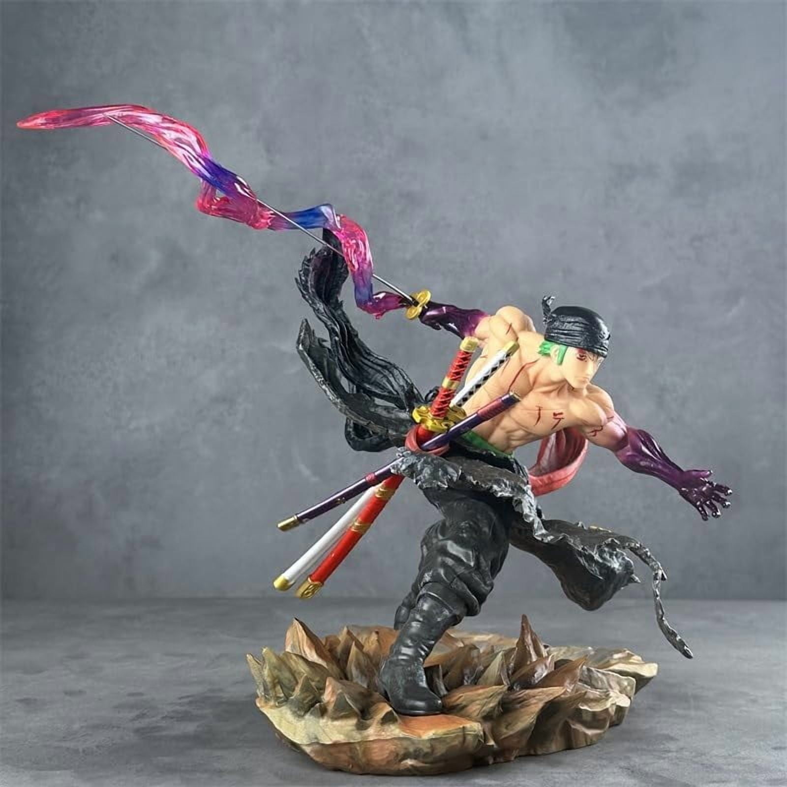 Zoro Figure One Sword Style Zoro Anime Figures 26cm/10.2inch PVC Anime Character Collection Statue Model Decoration Ornament Gifts