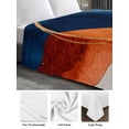 thumbnail image 6 of Navy Blue Burnt Orange King Size Flat Sheet, Wrinkleproof & Fadeproof Cooling Flat Bed Sheet Only, Boho Art Modern Geometric Breathable Soft Bedding Top Sheets 105 x 98 Inches, 6 of 8