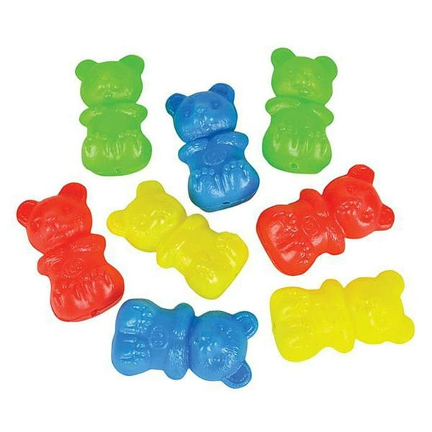 Blow Mold Gummy Bear Toy- 144 Pieces of Mini Plastic Teddy Bears ...