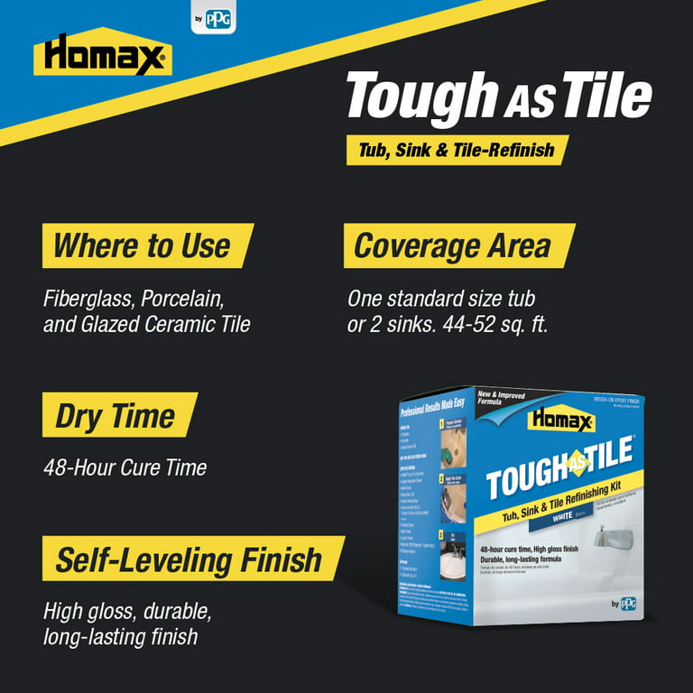 Homax Tough As Tile Epoxy Tub & Tile Finish White, 26 oz.