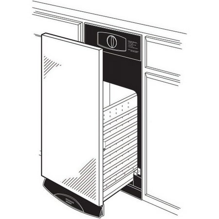GE - 1.4 Cu. Ft. Built-In Trash Compactor - Stainless Steel