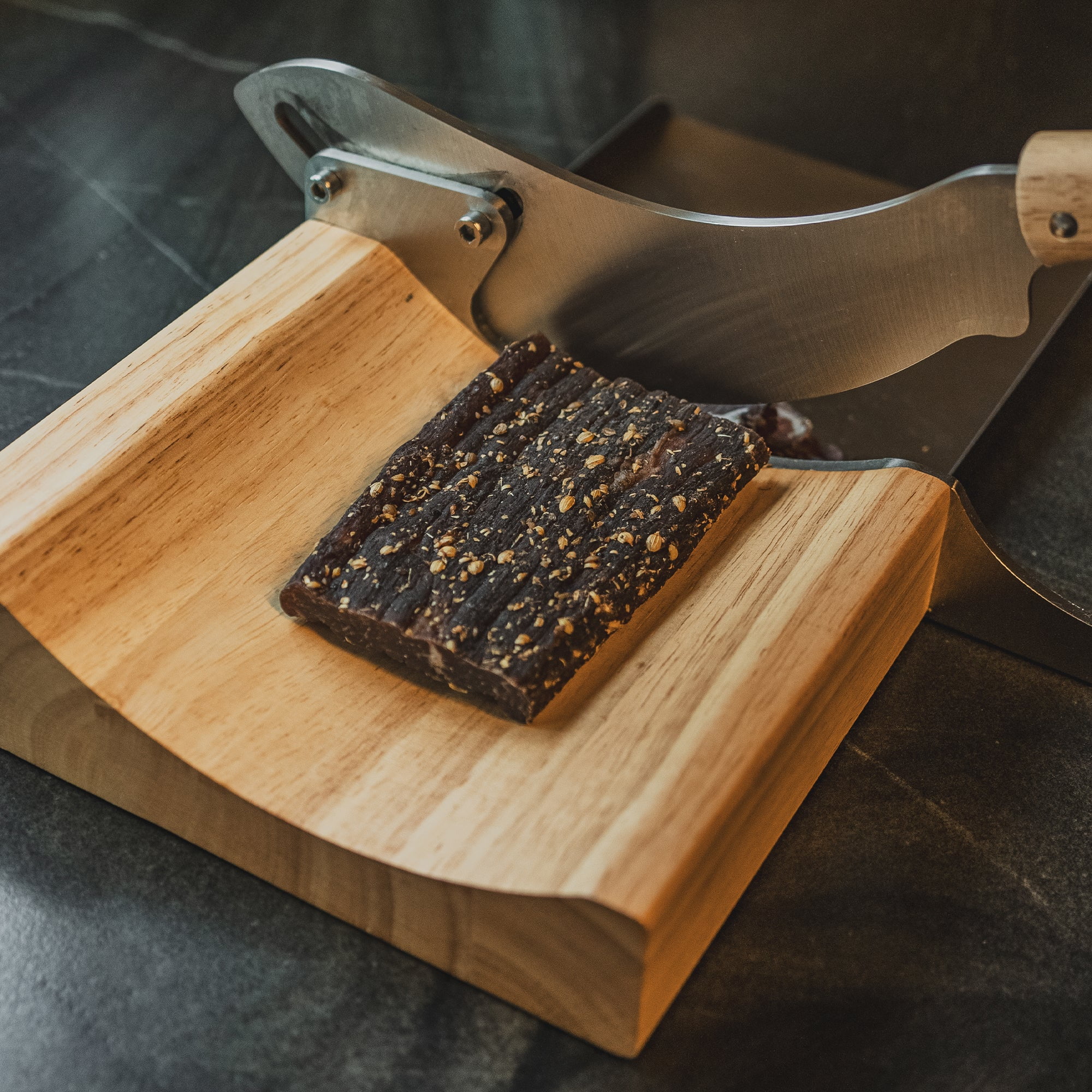 Biltong Depot Smoky Mesquite Steak Slab (8oz): High Protein Snack, No Sugar, Smoked Natural Dried Beef Jerky