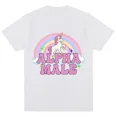 thumbnail image 4 of Camiseta de unicornios para hombre, camisetas gráficas de arcoíris, camisetas divertidas a la moda para mujer, camisetas de Hip Hop Alpha para hombre, ropa estética Unisex 100% algodón, 4 of 5