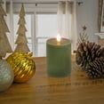 thumbnail image 3 of HGTV Home Collection Georgetown Real Motion Flameless Candle With Remote, Green with Warm White LED Lights, Battery Powered, 6 in, 3 of 4