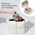 thumbnail image 4 of PhooArto Small Jewellery Box, Watermelon Daisy Flower Pattern Portable Travel Mini Jewelry Case for Women Leather Ring Organizer, 4 of 5