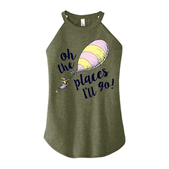 Oh The Places I'll Go - Juniors High Neck Tank Top