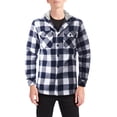 thumbnail image 1 of Hat and Beyond Men's Flannel Hooded Shirt Long Sleeve Lined Jacket, 1 of 6