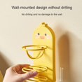 thumbnail image 2 of Montado en la pared Dibujos animados lindo Anoon Pato amarillo Belleza Huevo Estante Exquisito Organizador Puff Holder Estante multifuncional Puff Rack Happed para mujeres, 2 of 4