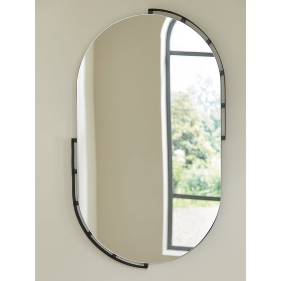 Signature Design by Ashley Valkings Oval Contemporary Wall Accent Mirror