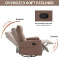 thumbnail image 6 of WGYPRIME 40"H Manual Recliner Chair, Modern Rocker Recliner with Rocker and Swivel, Fabric Accent Chair for Living Room, Bedroom, 6 of 10