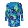thumbnail image 6 of VBVC Women's 3/4 Sleeve Tie Dye Tops,Ladies Breathable Tunic T-Shirts,Spring Fall Basic Business Tees For Women,Multicolor,Size M, 6 of 6