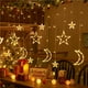 thumbnail image 4 of LED Star and Moon Curtain String Lights | Warm White 11.5ft | 120 LED | Remote Control & USB Powered | Ramadan Festival Holiday Party Home Decor | Versatile Lighting Modes, 4 of 9