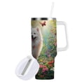 thumbnail image 2 of YAZAOO Tumbler 40oz Insulated Stainless Creative Joyful Pup in A Floral Paradise Pattern Steel Water Bottles, 2 of 9