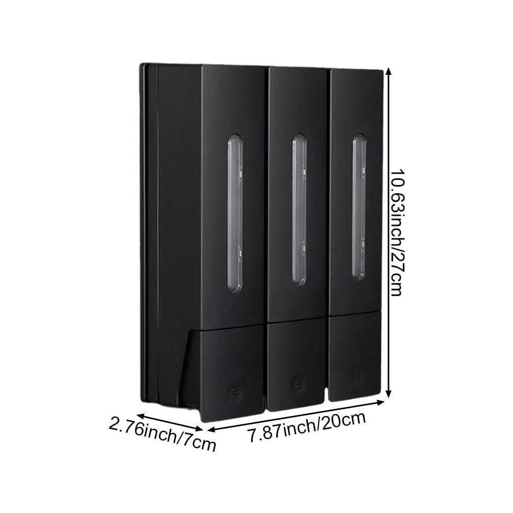 Shampoo and Conditioner Dispenser Shower Soap Dispenser Shower Dispenser 3 Chamber No Drill Shampoo Dispenser, Wall Mounted for Home Hotel