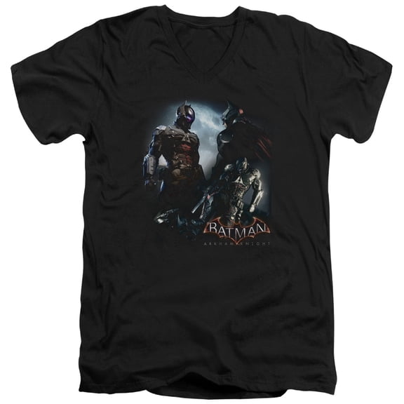 Batman Arkham Knight - Face Off - Slim Fit V Neck Shirt - Small