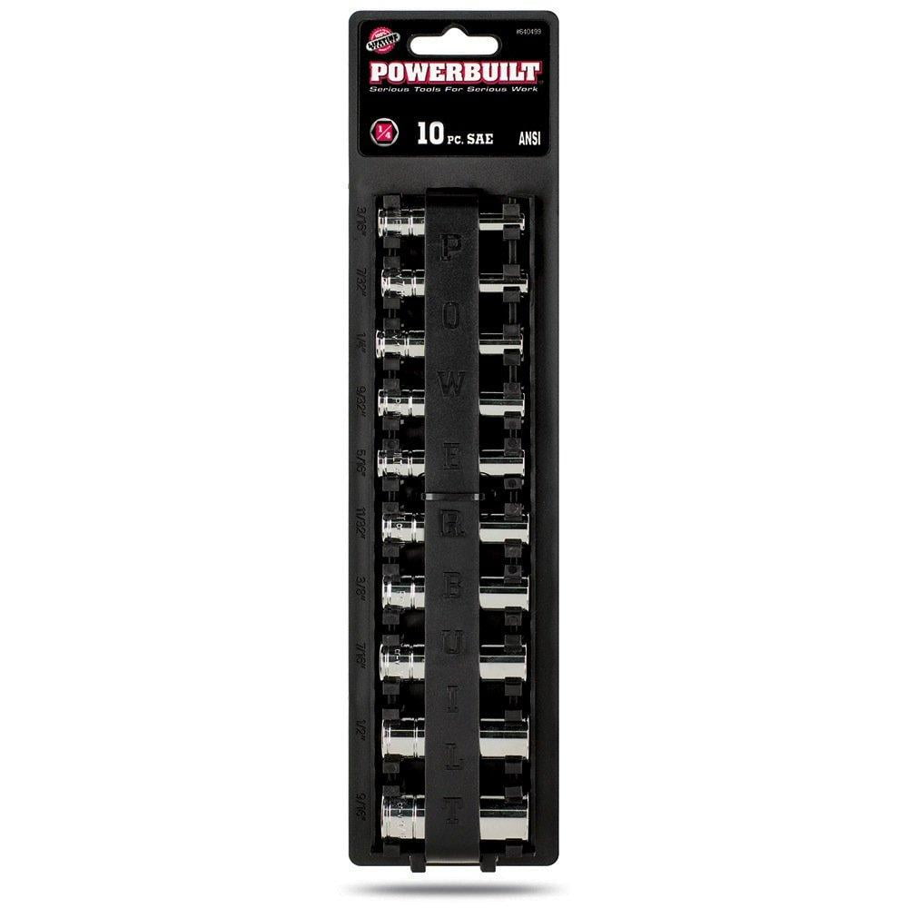 10 Piece SAE 6Pt Deep Socket Set Alltrade 640499 1//4 Dr