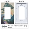 thumbnail image 3 of Yayeee Rocker Switch Wall Plate 2-Gang 4.7"x4.6" Home Decorative Outlet Cover, Pine Tree Rainbow, 3 of 6