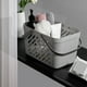 thumbnail image 5 of Cesta de plástico para baño con asas | Organizador de ducha con orificios de drenaje | Organizador azul para artículos de tocador y baños compartidos | 28 x 18 x 16,5 cm, 5 of 6