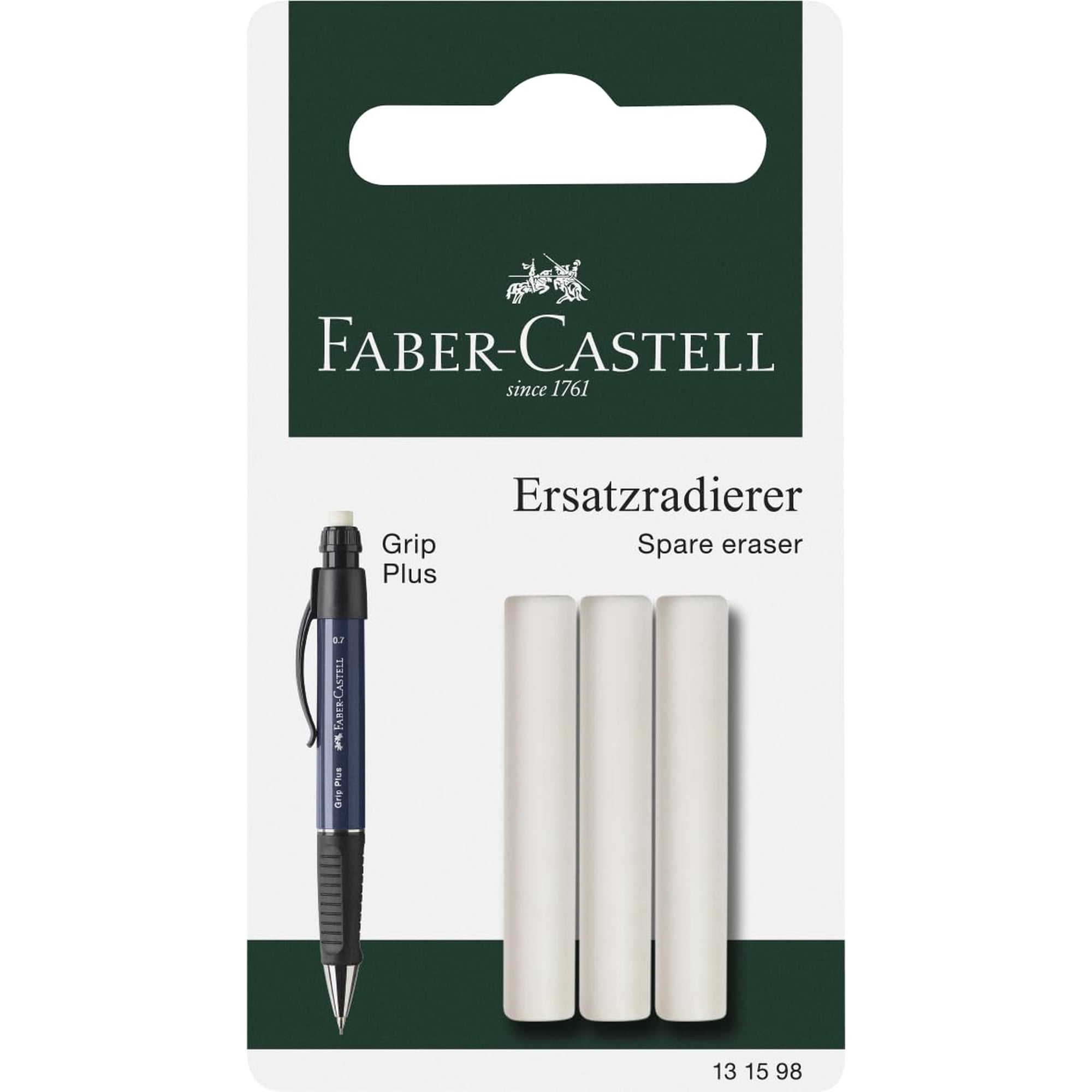 Faber-Castell Spare Eraser for Grip Plus Pencil (Pack of 3)