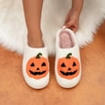 thumbnail image 4 of BERANMEY Halloween Slippers for Women Perfect Soft Plush Comfy Warm Slip-On Cute Womens Slippers Indoor Fluffy House Slippers for Women and Men Non-slip Fuzzy Flat Slides, 4 of 8