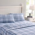 thumbnail image 2 of Laura Ashley - Flannel Sheets Queen Size, Anti-Pilling & Wrinkle Resistant Cotton, Touchably Soft for All-Season Comfort Bed with Matching Pillowcases Fitted Sheet (Mulholland Plaid Blue), 2 of 4