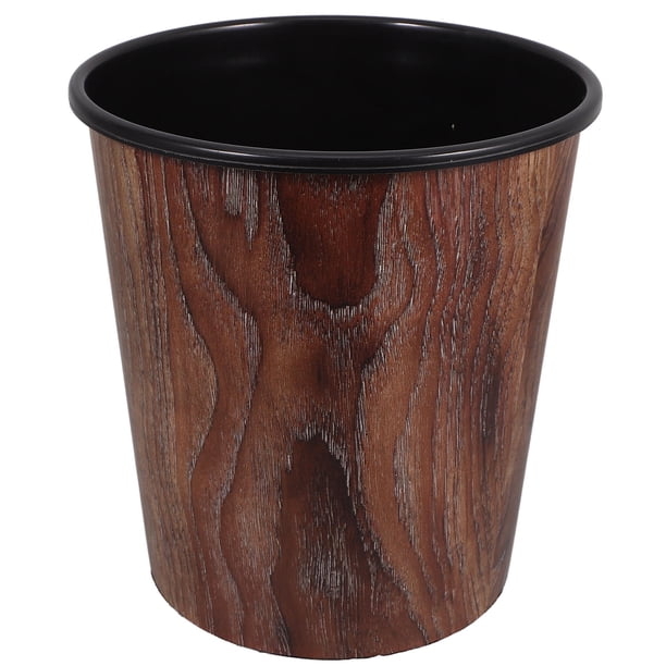 unbranded Papelera De Madera Marrón De Gran Capacidad Ideal Para Almacenaje En Cocina O