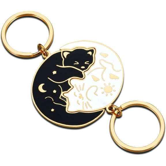 Boo Basket Stuffers for Boyfriend Couple Gift Keychain Cute Girlfriend Matching Gift Couple Stuff for Him Her Cat Lover Best Friend Bestie Wife for Christmas Birthday Anniversary Wedding