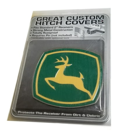 John Deere Metal Trailer Hitch Receiver Cover - LP14769