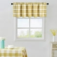 thumbnail image 3 of Classical Buffalo Check Valances, Yellow Plaids Jacquard Linen Textured Curtains for Living Room, 1 Piece Light Filtering Drapes for Bedroom, 52 x 18 Inches, 3 of 6