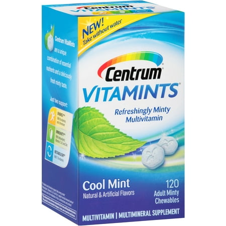 UPC 300054452702 product image for Centrum VitaMints Adult Multivitamin Chewables, Cool Mint, 120 Ct | upcitemdb.com
