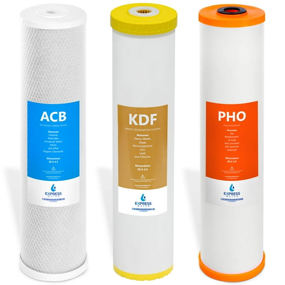 Express Water; 3-Stage Replacement Water Filter for Whole House System